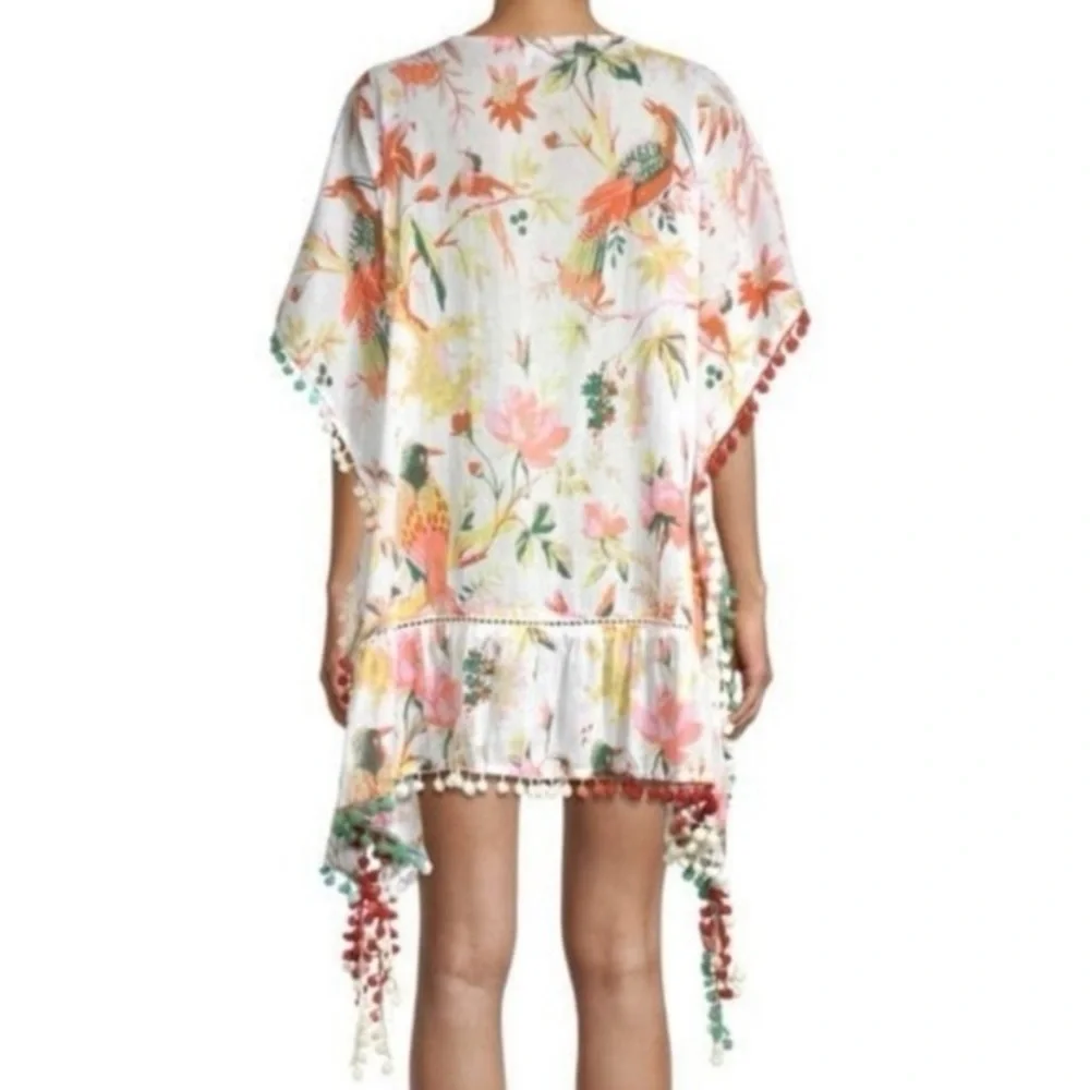 Z&L Europe Tropical Floral Pom Pom Swim Cover